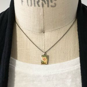 Sterling Silver Floral Pendant Chain Necklace